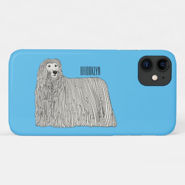 Komondor dog cartoon illustration Case-Mate iPhone case (Back (Horizontal))