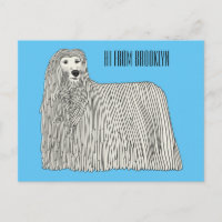 Komondor dog cartoon illustration
