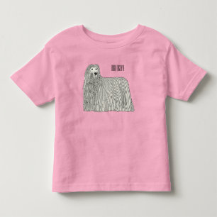 Komondor dog cartoon illustration toddler T-Shirt