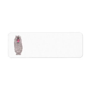 KOMONDOR DOG RETURN ADDRESS LABEL