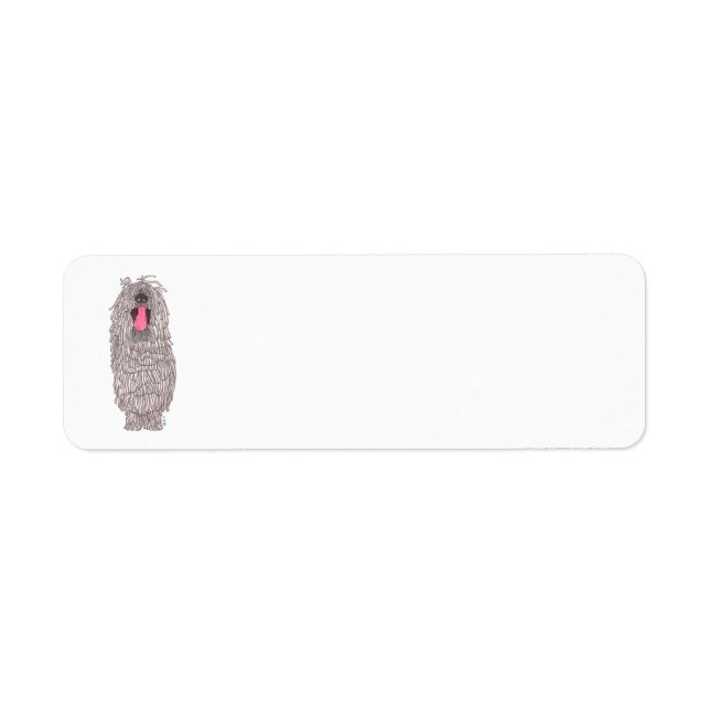 KOMONDOR DOG RETURN ADDRESS LABEL (Front)