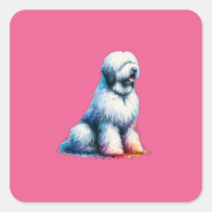Komondor Dog Square Sticker