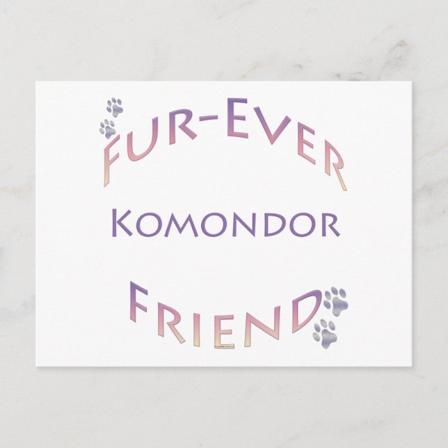 Komondor Furever Postcard (Front)