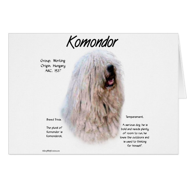 Komondor History Design (Front Horizontal)