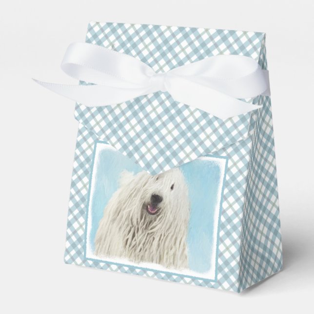 Komondor Painting - Cute Original Dog Art Favour Box (Front Side)