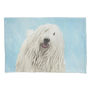 Komondor Painting - Cute Original Dog Art Pillowcase