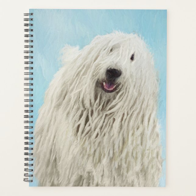 Komondor Painting - Cute Original Dog Art Planner (Front)
