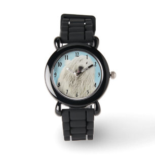 Komondor Painting - Cute Original Dog Art Watch