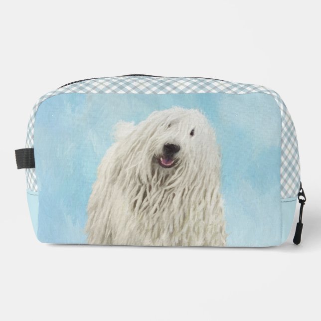 Komondor Painting Hungarian Cute Original Dog Art Dopp Kit (Front)