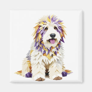 Komondor Playful Adorable Fun Animal Colourful Pet Magnet