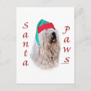 Komondor Santa Paws Holiday Postcard