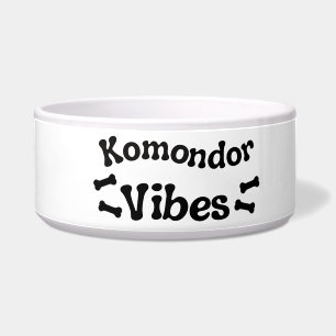 Komondor Vibes Ceramic Dog Bowl 