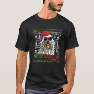 Komondorok Dog Feliz Navidog Funny Christmas T-Shirt