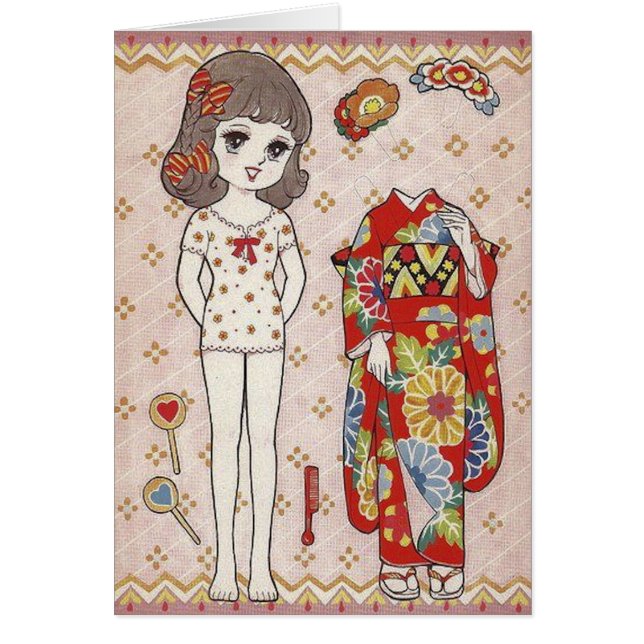 Komono Paper Doll Cards (Front)