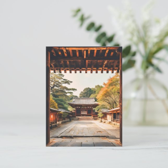 Komorebi - The Sun-Drenched Temple Postcard (Standing Front)