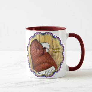 Komorner Tumbler Pigeon Woodgrain Mug