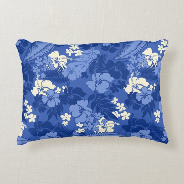 Kona Bay Hawaiian Hibiscus Decorative Cushion (Front)