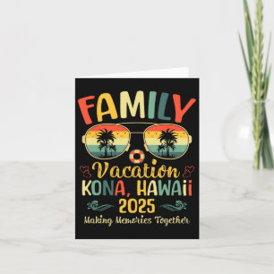 Kona Hawaii Beach Family Summer Vacation 2025 Card