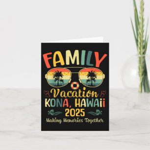Kona Hawaii Beach Family Summer Vacation 2025 Card