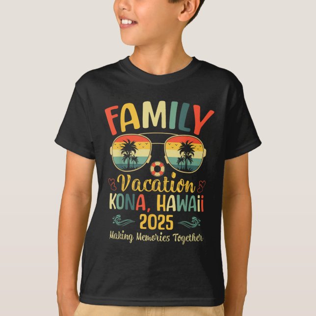 Kona Hawaii Beach Family Summer Vacation 2025  T-Shirt (Front)