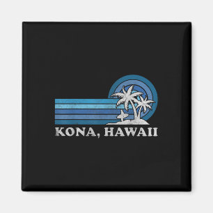 Kona Hawaii Beach Vintage Family Summer Vacation  Magnet