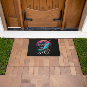 Kona Hawaii Hawaiian Surf Board Vintage Doormat