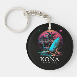 Kona Hawaii Hawaiian Surf Board Vintage Key Ring