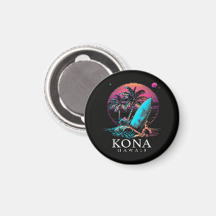Kona Hawaii Hawaiian Surf Board Vintage Magnet