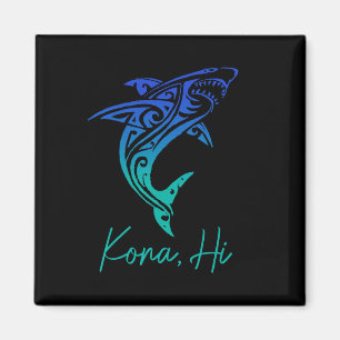 Kona Hawaii Shark Diving Fishing Surfing Surfer Ha Magnet
