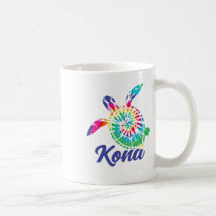 Kona Hawaii Tie Dye Save Sea Turtles Hawaiian Beac Coffee Mug