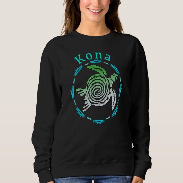 Kona Hawaii Vintage Tribal Turtle Sweatshirt (Front)