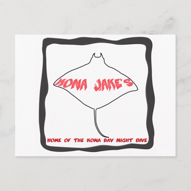 Kona Jake's Manta Ray Dive Post Card (Front)