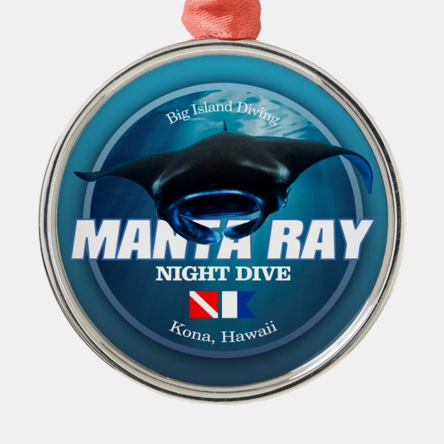 Kona Night Dive (DD2) Metal Ornament (Front)
