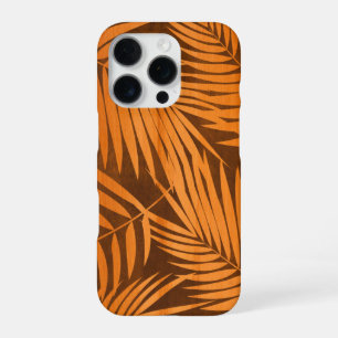 Kona Palms Hawaiian Leaf Faux Wood Koa Amber iPhone 16 Pro Case