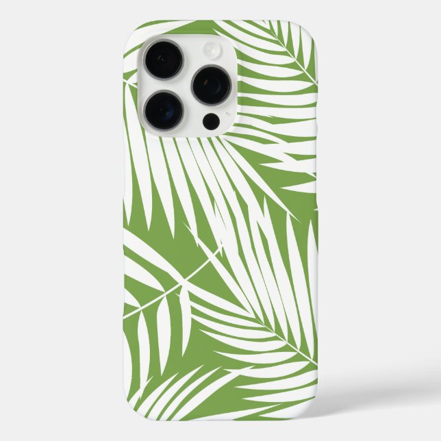 Kona Palms Hawaiian Leaf Tropical Green Case-Mate iPhone Case (Back)