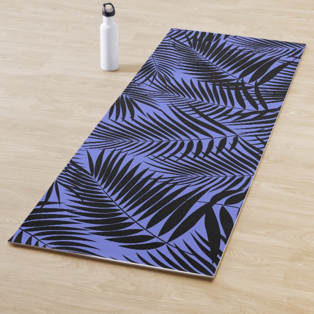 Kona Palms Hawaiian Leaf Tropical - Purple Yoga Mat (In Situ)
