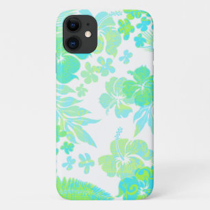 Kona Times Aqua Hibiscus Hawaiian Engineered iPhone 11 Case