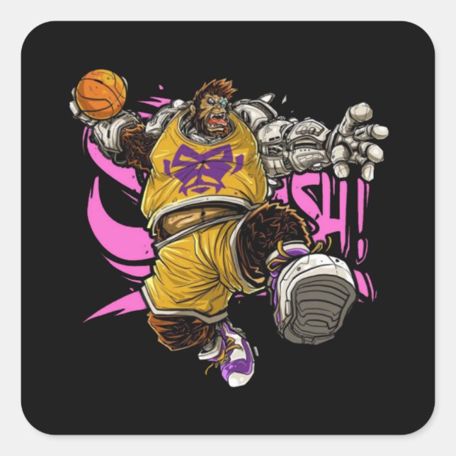 Kong Basketball Square Sticker (Front)