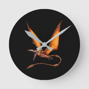 Kongamato Cryptid Creature Round Clock
