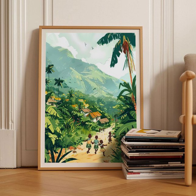 Kongo Print Kongo Illustration Kinshasa Poster Kon (Creator Uploaded)