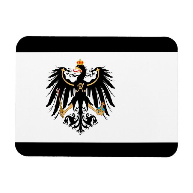 Königreich Preussen Nationalfahne Magnet (Horizontal)