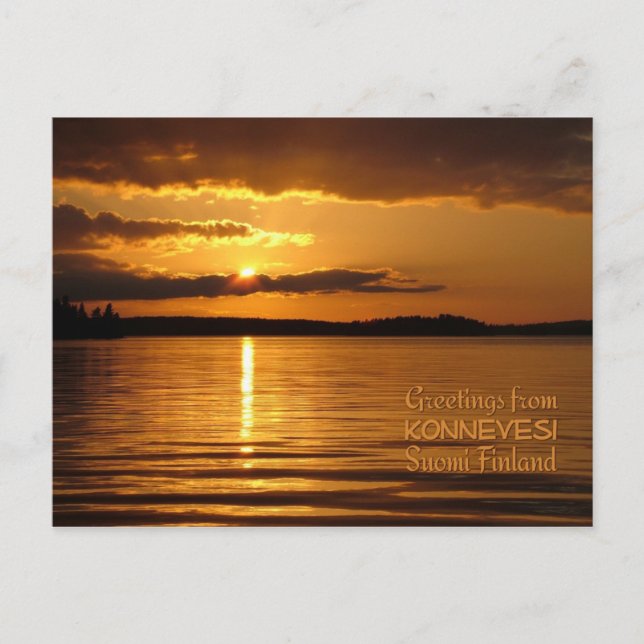Konnevesi Sunset postcard (Front)