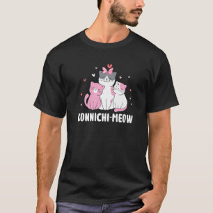 Konnichimeow Beautiful Cat Cute Kitten Japanese 1 T-Shirt