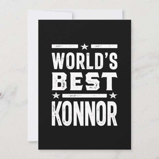 Konnor Personalised Name Birthday Invitation (Front)