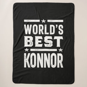 Konnor Personalised Name Birthday Sherpa Blanket