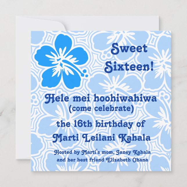 Kono Hibiscus Tropical Invitations (Front)