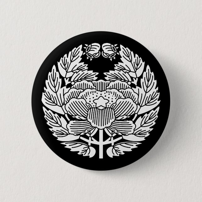 Konoe Peony (h) 6 Cm Round Badge (Front)
