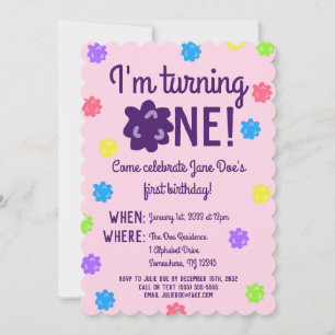 Konpeito First Birthday Invitation