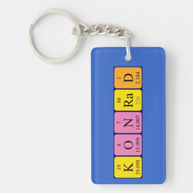 Konrad periodic table name keyring (Front)