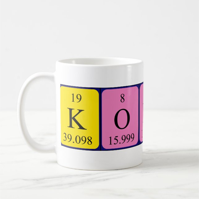 Konrad periodic table name mug (Left)